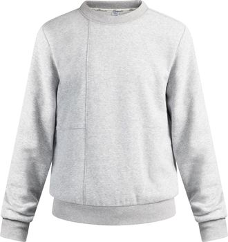 Dreimaster Dreimaster Sweatshirt met ronde hals takelage Heren licht grijs melange