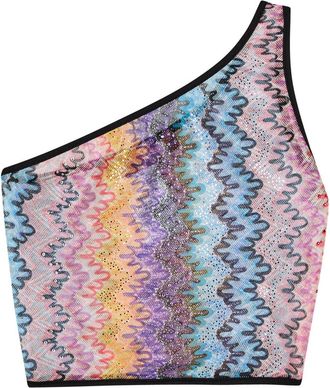 Missoni Zigzag Embellished Fine-knit top - Multicoloured - 44 (UK14 / L)