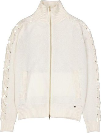 Herno White Cashmere Womens Cardigan