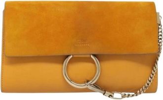 Chloé Pre-owned Clutches, female, Yellow, Size: ONE SIZE Pre-owned Leather Clutch