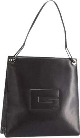 Gucci Pre-owned Schoudertas van Gecoat Canvas - Dames - Vintage Schoudertas - Zwart - ONE Size - Vintage