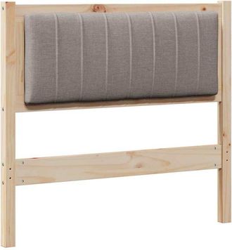 vidaXL Cabecero Tapizado Marr&oacute;n 90 Cm Madera De Pino Macizo Vidaxl