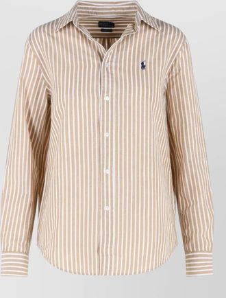 Polo Ralph Lauren classics cotton linen striped long sleeve shirt