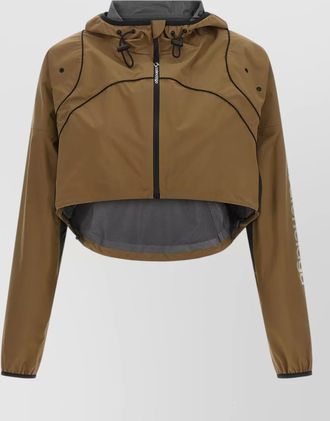 Balenciaga asymmetric cropped hooded jacket