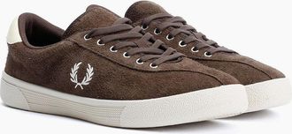 Fred Perry Mens Fred Perry Tennis Shoe Suede Mens Tobacco/Ice Cream Trainers - Brown - Size: 11