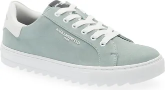 Karl Lagerfeld Suede Low Top Sneaker in Seafoam at Nordstrom Rack, Size 10.5