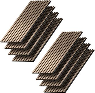 Vicco Paneles Murales Akustikpaneel, Nogal, 8 Piezas, Vicco