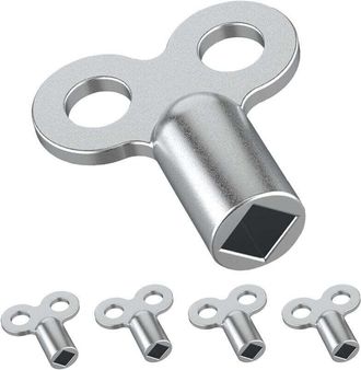 OEM [mai Usato]set Di 5 Chiavi Di Spurgo Per Radiatori - Chiavi Di Spurgo Robuste In Alluminio - Chiave Di Spurgo Per Pi&ugrave; Radiatori - Chiave Di Spurgo Fac