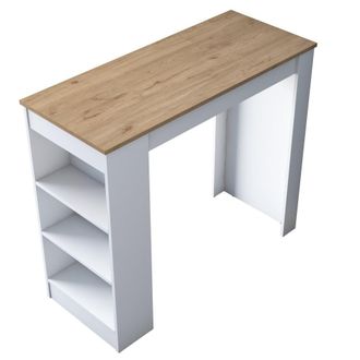 Habitat & Jardin Mesa de comedor marr&oacute;n 120 x 50 x 100 cm