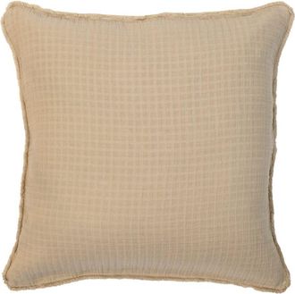 Maison d'&eacute;t&eacute; Funda de coj&iacute;n gasa de algod&oacute;n color arcilla 65 X 65 cm