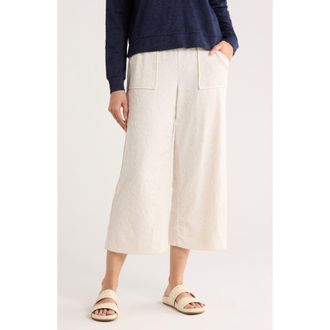 Bobeau Jacquard Wide Leg Pants in Ivory at Nordstrom Rack, Size X-Small