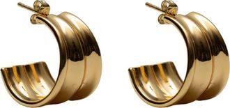 Argento Vivo Small Double Row Hoop Earrings in Gold at Nordstrom