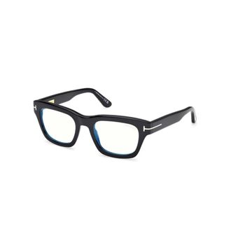 Tom Ford Glasses, unisex, Black, Size: 52 MM Blue Block Rectangular Opticals