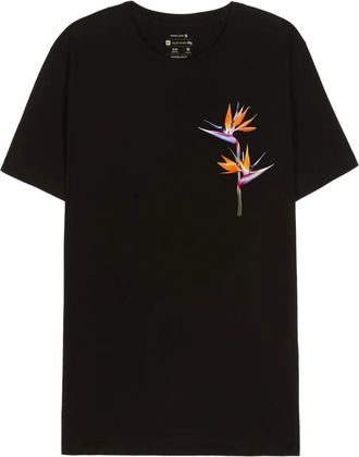 Osklen Strelitzia-print T-shirt - men - Fabric - GG - Black