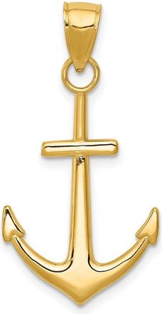 Diamond2Deal 14k Yellow Gold Gold Polished Anchor Pendant