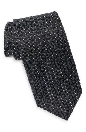 Duchamp Neat Geometric Silk Tie in Black at Nordstrom Rack