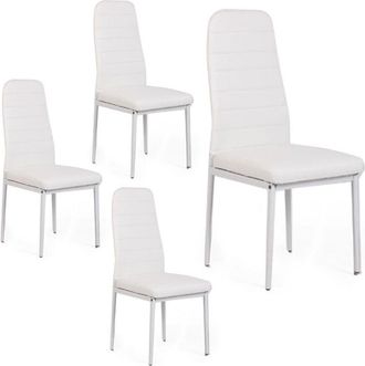 San Marco Sedie cucina e living Eleonora bianche in similpelle 4 sedie