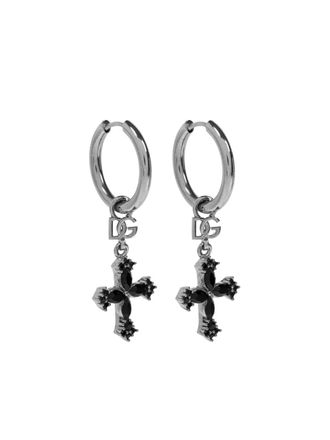 Dolce & Gabbana cross-pendant earrings - Argento