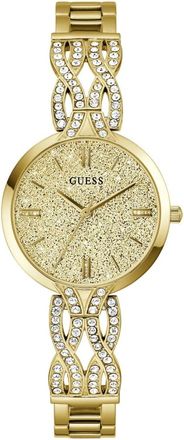 Guess RVS Horloge met Armband - Dames - Horloges - Geel - ONE Size - Accessoires