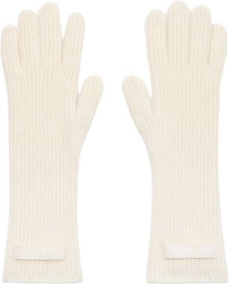 Jacquemus Grosgrain Wool Gloves with Textured Finish