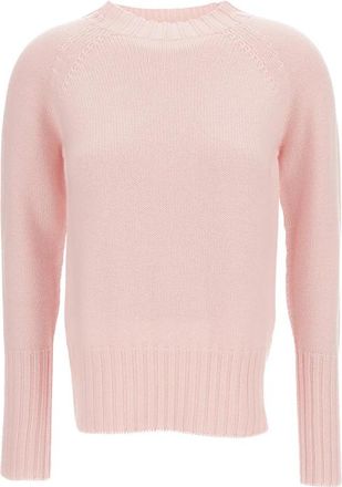 Drumohr Trui met ronde hals - Dames - Ronde hals truien - Roze - S - Wol - Truien & Vesten