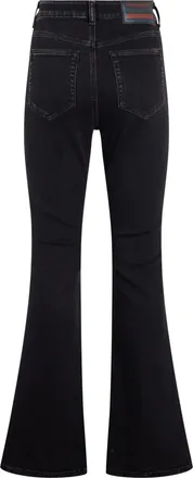 Diesel Womens Bell-Bottom Jeans Black Cotton Denim Flared