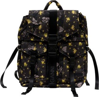 Ganni Womens Re Tech Backpack Black Synthetic