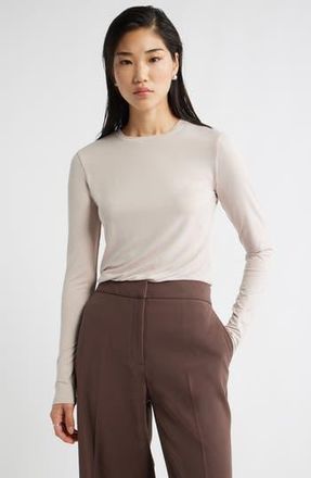 Nordstrom Long Sleeve Crewneck T-Shirt in Tan Memoir at Nordstrom Rack, Size Xx-Large