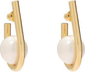 LADY GREY Chaise Freshwater Pearl Drop Earrings in Gold at Nordstrom