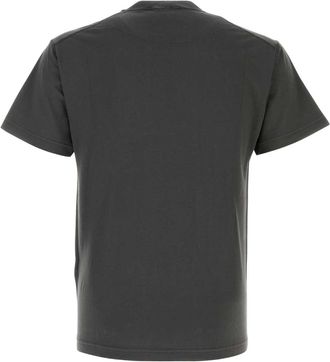Stone Island Logo-Embroidered Cotton T-shirt - Gray