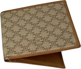 Celine Pre-owned Wallets, male, Beige, Size: ONE SIZE Pre-owned Leather Wallet