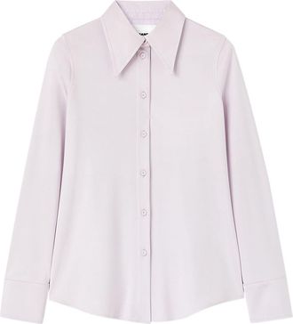 Jil Sander oversized-collar poplin shirt - women - Viscose - 32 - Pink