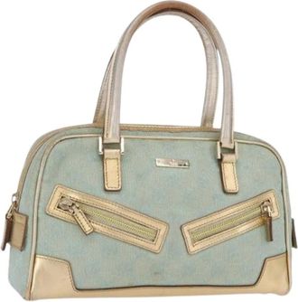 Gucci Pre-owned Handbags, female, Green, Size: ONE SIZE Pre-owned GG Canvas Hand Bag