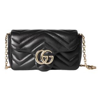 Gucci (WMNS) Gucci GG Marmont Mini shoulder bag Black Leather 841290-AAFAX-1000
