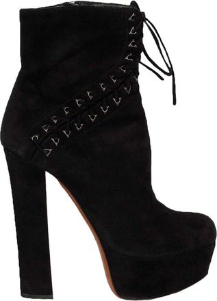 Alaia Ala&iuml;a Womens Suede Lace-Up Corset Bootie- 20S (Authentic Pre-Loved)