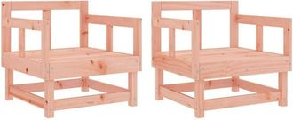 vidaXL Sillones De Jard&iacute;n 2 Unidades Madera Maciza Douglas Vidaxl