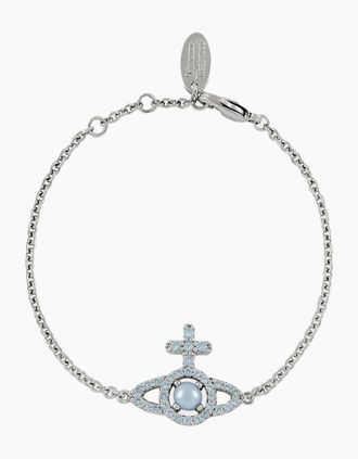 Vivienne Westwood Womens OLYMPIA PEARL CHAIN BRACELET - Blue - Size: OS