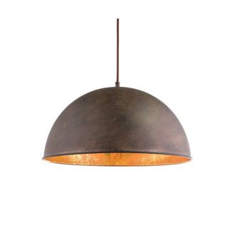 Netlighting Xirena I Dome Pendant Ceiling Light Rust Colored 1x E27 in Brown