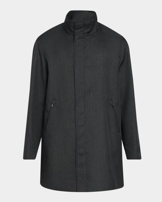Emporio Armani Men & apos;s Storm-Placket Caban Coat