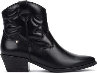 Pikolinos Vergel Enkelboot - Dames - Cowboylaarzen - Zwart - 35 EU - Leer - Schoenen