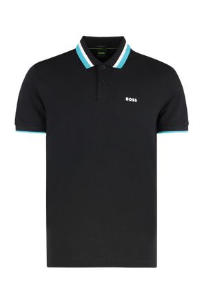 HUGO BOSS Black Logo Striped Polo