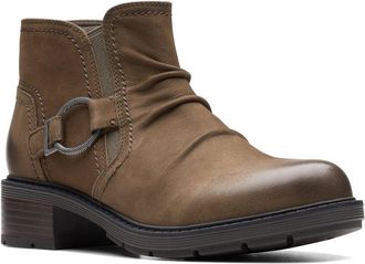 Clarks Hearth Faye Leather Bootie