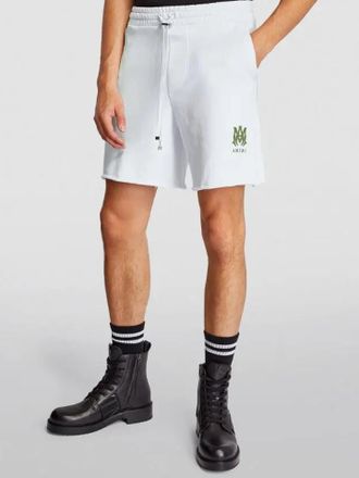 Amiri Mens MA Logo Sweatshorts in White Cotton - Size Small