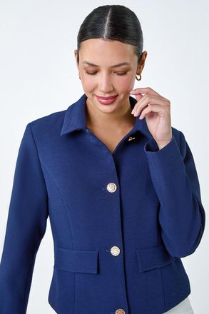 Roman Textured Button Detail Jacket