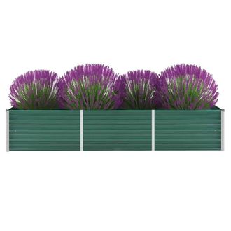 vidaXL Vidaxl - Arriate De Jard&iacute;n De Acero Galvanizado Verde 240x80x45 Cm