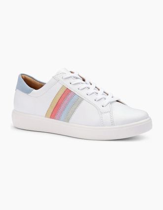 Hotter Womens Switched Womens Wide Fit Trainers - White Pastel Multi - Size: 7.5