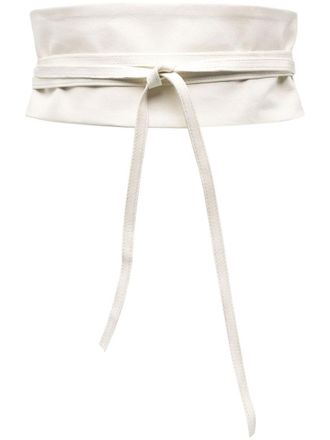 Furling Wite Geisha Tie-fastening Leather Belt