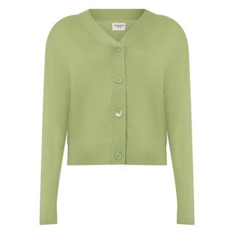 Max Mara Truien & Vesten, Dames, Groen, S, Wol, Cropped Cardigan