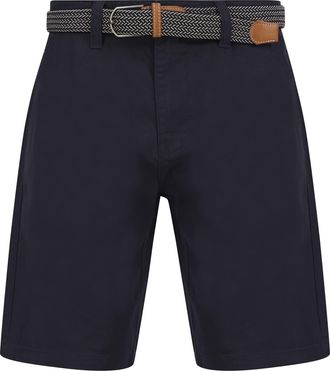Kensington Eastside Mens Cortez Cotton Twill Chino Shorts with Woven Belt
