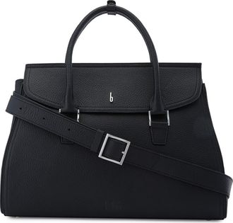 Behno Large Coco Pebble Leather Satchel in Black at Nordstrom